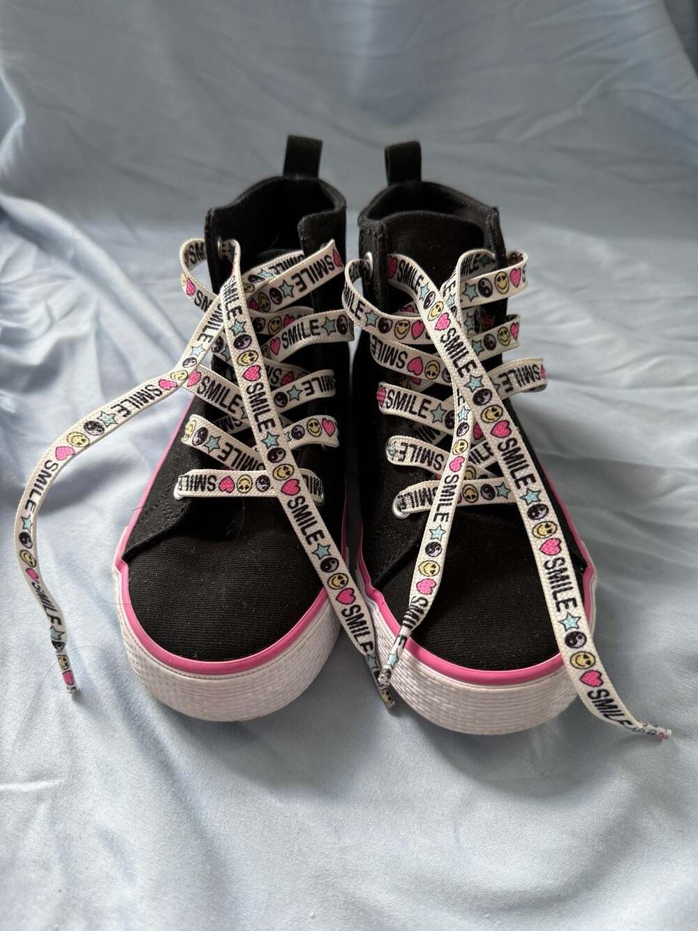 The Children's Place Girls Happy Face High Top Sneakers